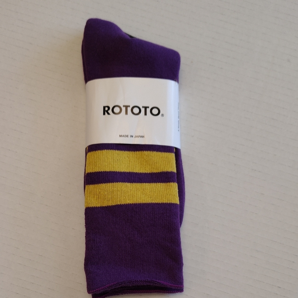 Rototo Purple and Yellow Men's Socks